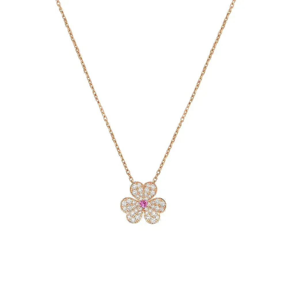[Imperial] FRIVOLE ROSE GOLD FLOWER DIAMOND NECKLACE