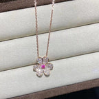 [Imperial] FRIVOLE ROSE GOLD FLOWER DIAMOND NECKLACE