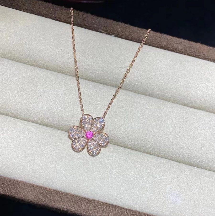 [Imperial] FRIVOLE ROSE GOLD FLOWER DIAMOND NECKLACE