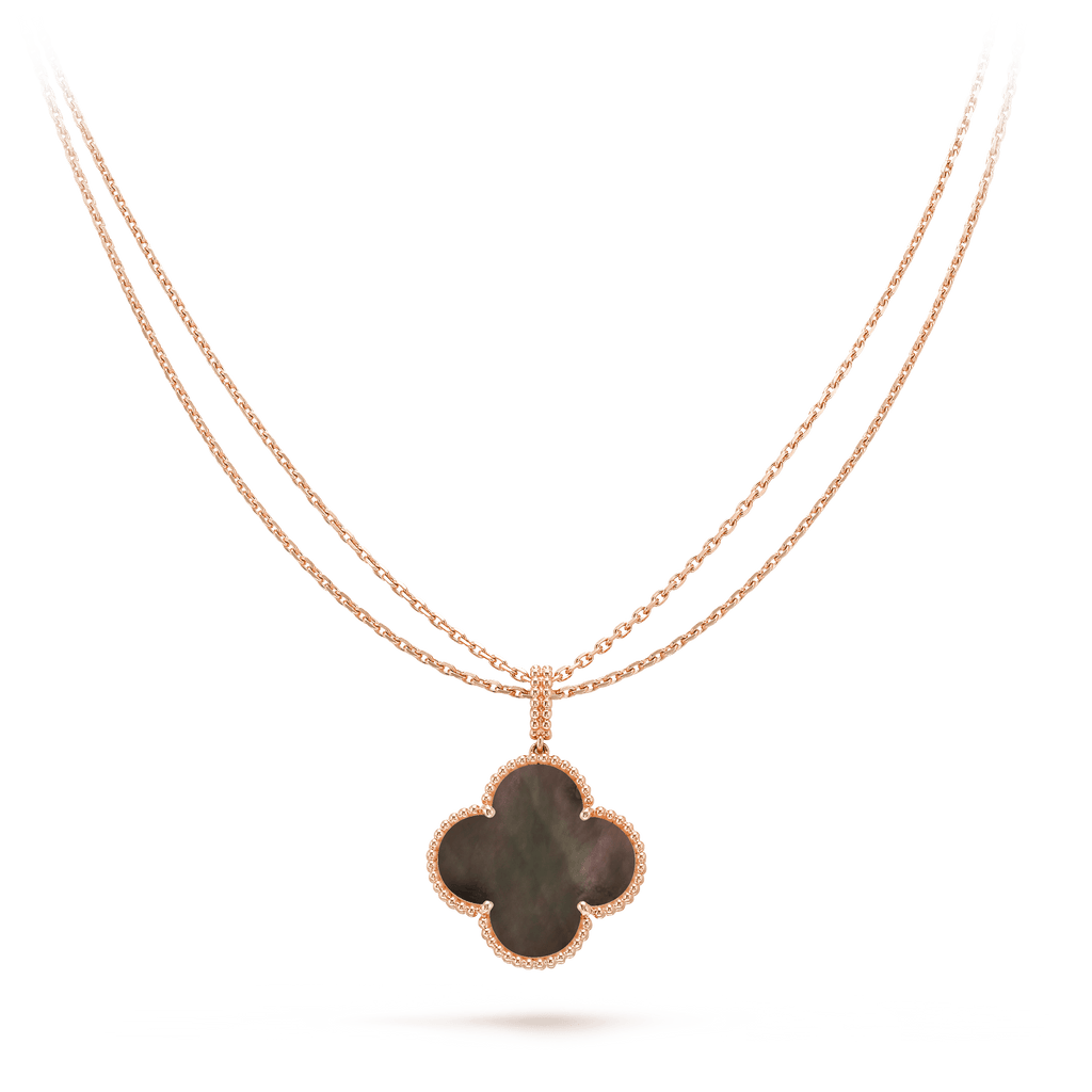 [Imperial] CLOVER 25MM GOLD DARK MOP BIG CLOVER NECKLACE