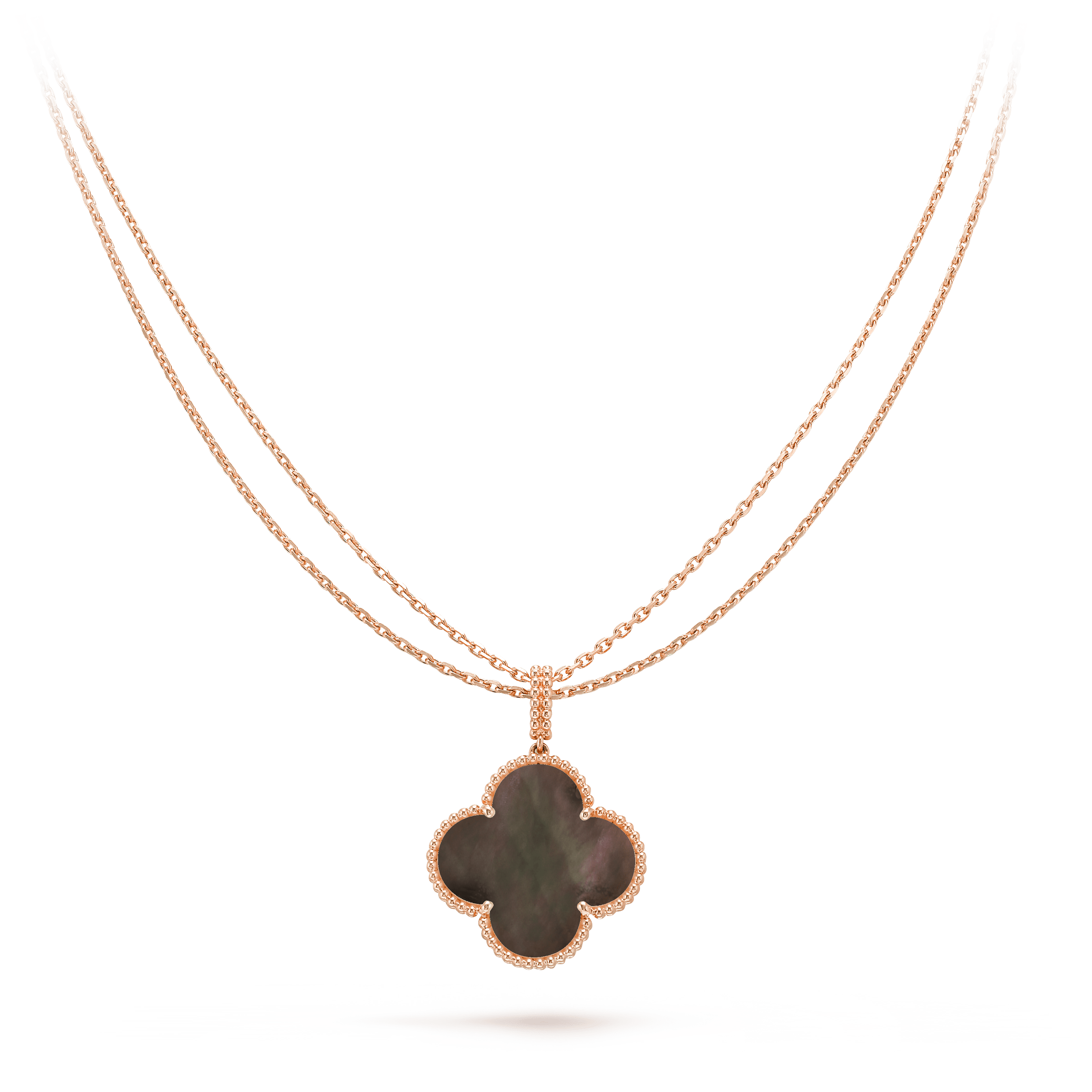 [Imperial] CLOVER 25MM GOLD DARK MOP BIG CLOVER NECKLACE