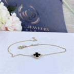 [Imperial] CLOVER ONYX SINGLE FLOWER BRACELET