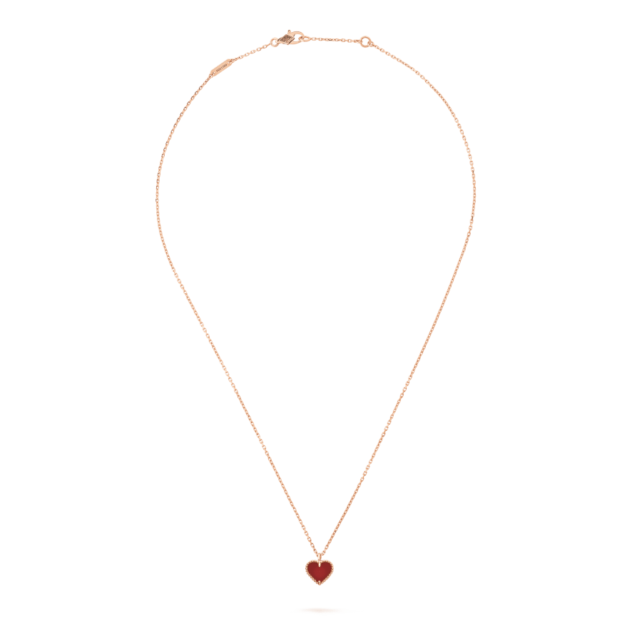 [Imperial] SWEET CLOVER CARNELIAN HEART NECKLACE