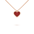 [Imperial] SWEET CLOVER CARNELIAN HEART NECKLACE