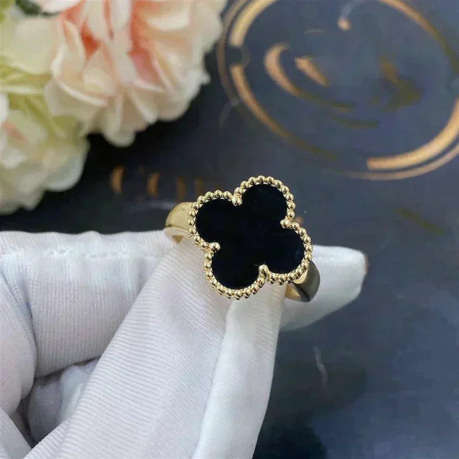 [Imperial] CLOVER ONYX RING