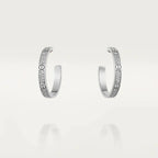 [Imperial] LOVE DIAMOND SILVER HOOP EARRINGS