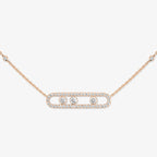 [Imperial]  Move Pave_ Rose Gold Diamond Necklace