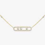 [Imperial]  Move Pave_ Rose Gold Diamond Necklace
