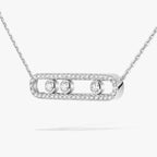 [Imperial]  Move Pave_ Rose Gold Diamond Necklace