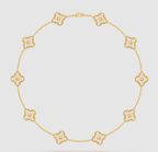 [Imperial]CLOVER 10 MOTIFS FULL DIAMOND NECKLACE