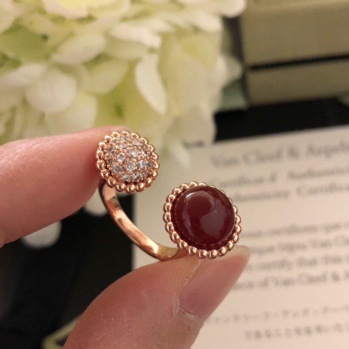 [Imperial] PERLEE COULEURS DIAMOND ROSE GOLD BETWEEN THE FINGER RING