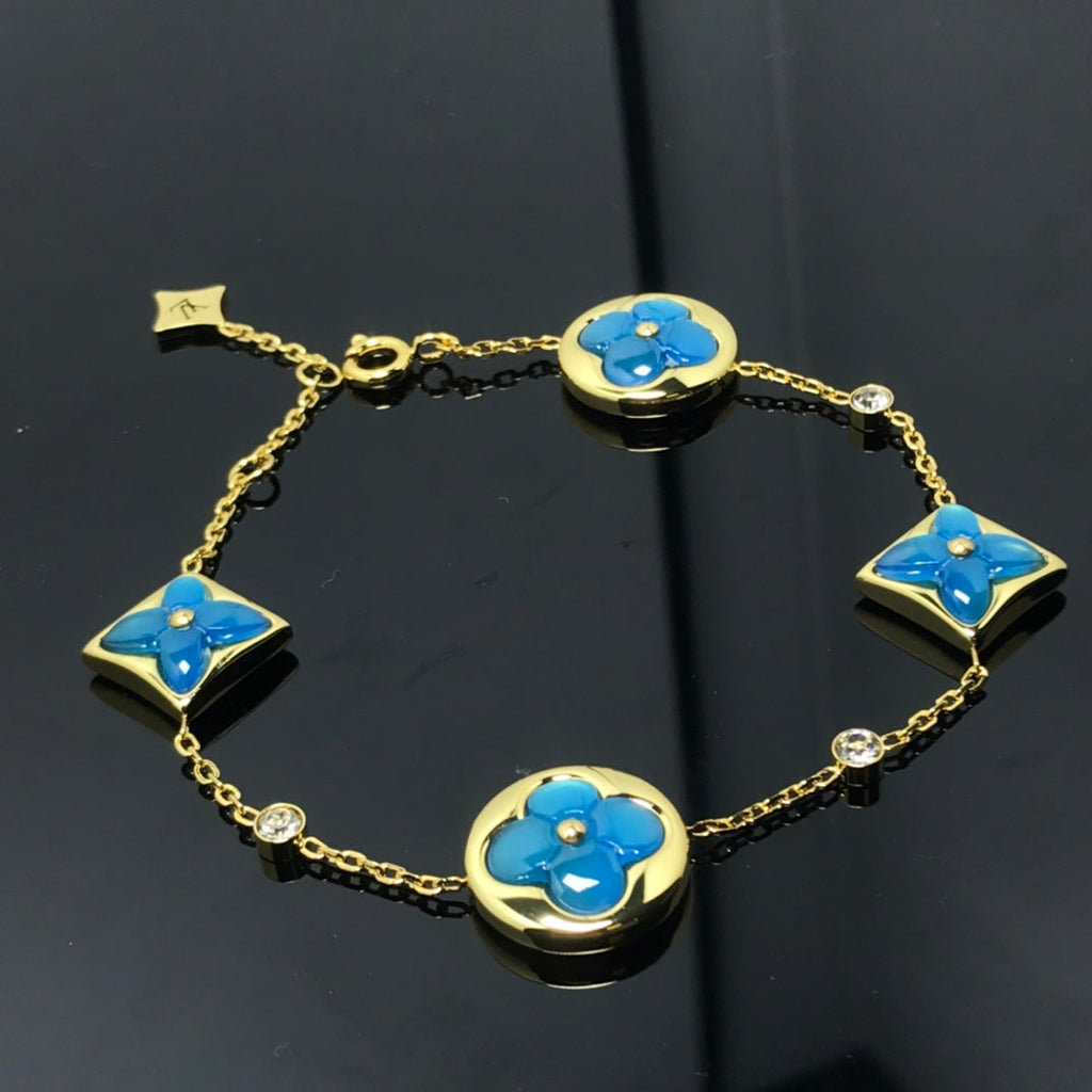 [Imperial] STAR AND SUN 4 MOTIF BLUE BRACELET