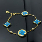 [Imperial] STAR AND SUN 4 MOTIF BLUE BRACELET