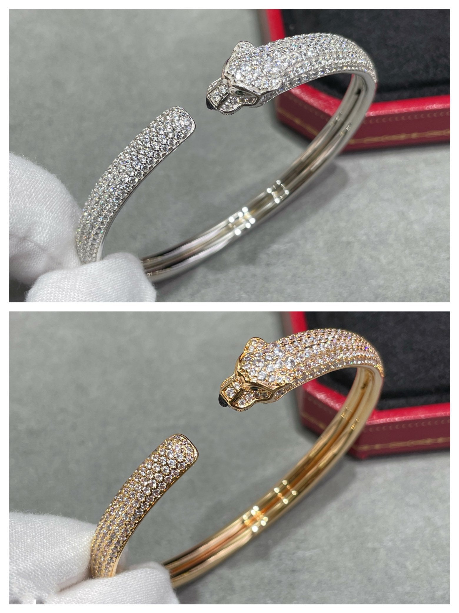 [Imperial] PANTHERE FULL DIAMOND OPEN BRACELET