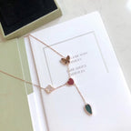 [Imperial] LUCKY SPRING 4 MOTIFS ROSE GOLD NECKLACE