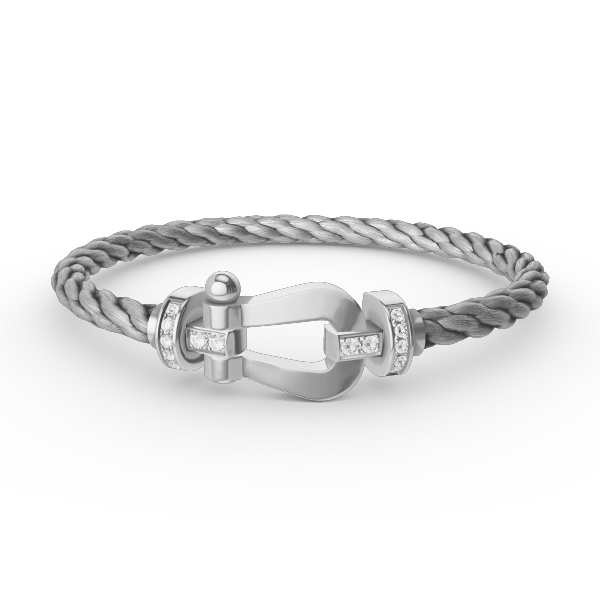 [Imperial] FORCE LARGE HORSESHOE HALF DIAMOND BRACELET SILVER
