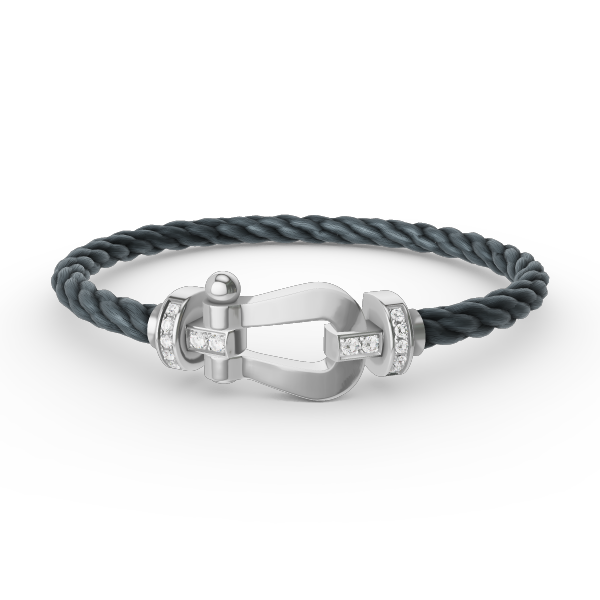 [Imperial] FORCE LARGE HORSESHOE HALF DIAMOND BRACELET SILVER