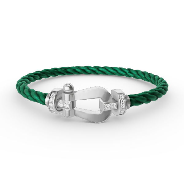 [Imperial] FORCE LARGE HORSESHOE HALF DIAMOND BRACELET SILVER