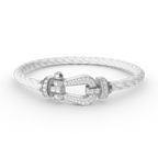 [Imperial] FORCE LARGE HORSESHOE FULL DIAMOND BRACELET SILVER