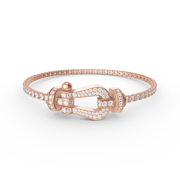 [Imperial] FORCE  LARGE HORSESHOE FULL DIAMOND TENNIS BRACELET